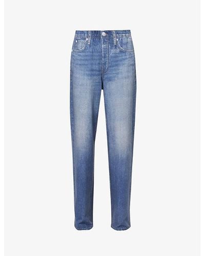 Rag & Bone Miramar Slip-pocket Mid-rise Straight-leg Jean - Blue