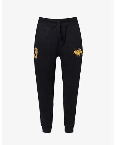 Polo Ralph Lauren Lunar New Year Brand-embroidered Relaxed-fit Cotton-blend jogging Bottoms - Black