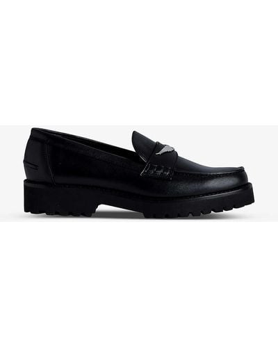 Zadig & Voltaire Joecassin Leather Loafers - Black