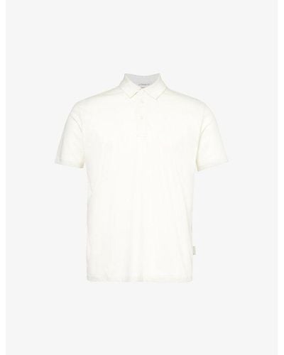 Zimmerli of Switzerland Spread-collar Regular-fit Cotton-jersey Polo Shirt - White