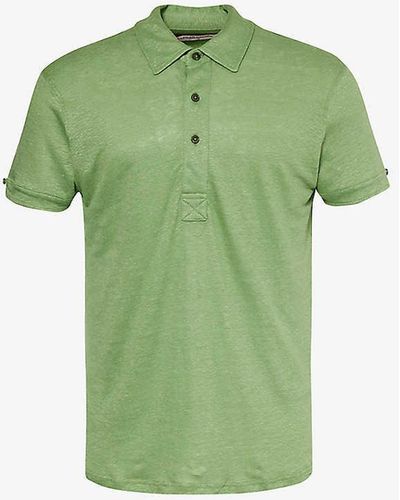 Orlebar Brown Sebastian Short-sleeve Linen Polo Shirt X - Green