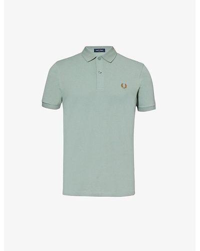Fred Perry Logo-embroidered Cotton-piqué Polo Shirt - Green