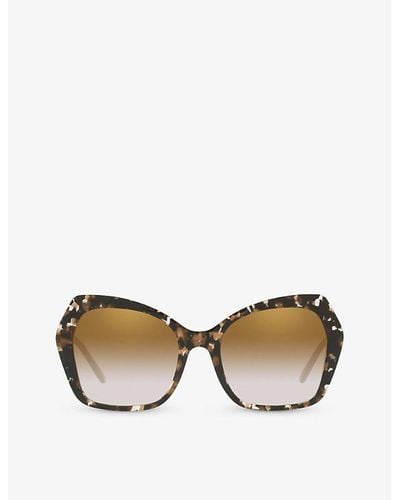 Dolce & Gabbana Dg4399 Butterfly-frame Acetate Sunglasses - Metallic