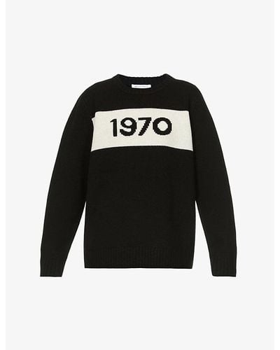Bella Freud 1970 Oversized Wool Sweater - Black