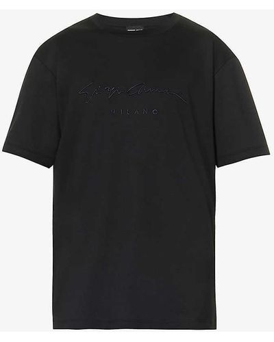 Giorgio Armani Cotton and Cupro Jersey T-Shirt
