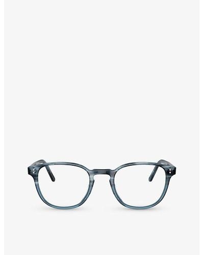 Oliver Peoples Ov5219 Fairmont Square-frame Acetate Glasses - Metallic