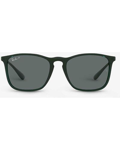 Ray-Ban Rb4187 Chris Polarized Rubber Sunglasses - Grey