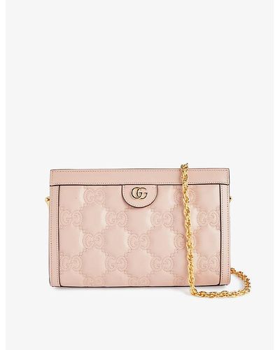 Gucci Matelassé Small Leather Cross-body Bag - Pink