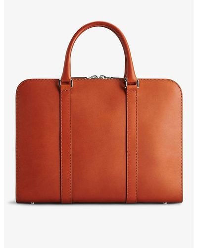 Carl Friedrik Palissy Leather Briefcase - Red