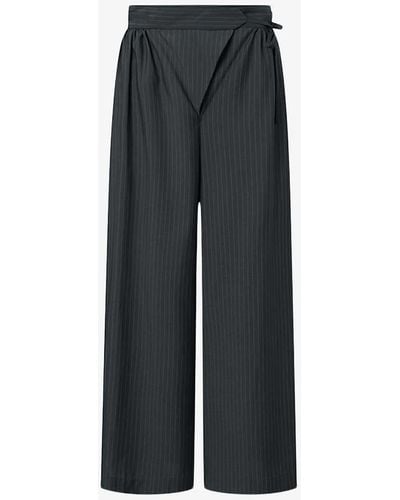 Nué Notes Baltharzar Tailored Mid-rise Stretch-woven Trousers - Black
