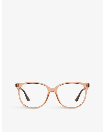Ray-Ban Rx4378v Round-frame Acetate Optical Glasses - Brown