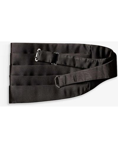 Eton Pleat-embellished Silk Cummerbund - Black