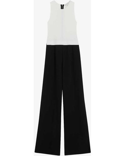 Ted Baker Toveli Knit-bodice Stretch-woven Jumpsuit - White