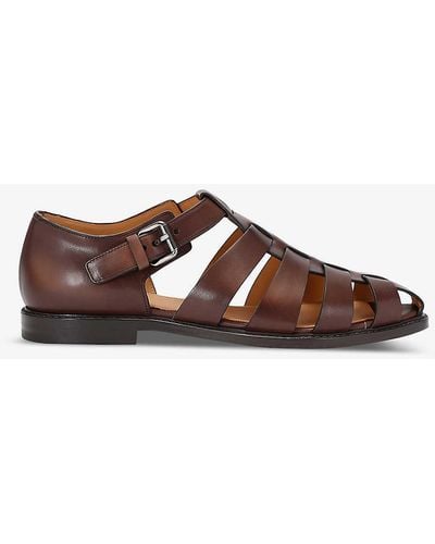 Church's Fisherman Open Leather Sandals - Brown