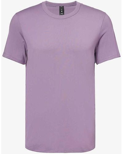 lululemon Fundamental Rubberised-logo Stretch-woven T-shirt - Purple