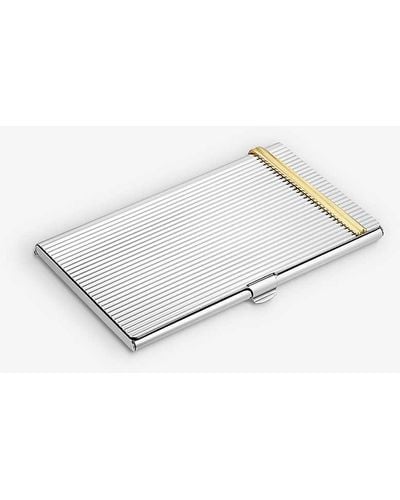 Cartier Vendome Louis Stainless Steel Card Holder - White