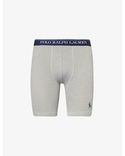 Polo Ralph Lauren Logo-waistband Seamless Stretch-woven Boxer - Grey