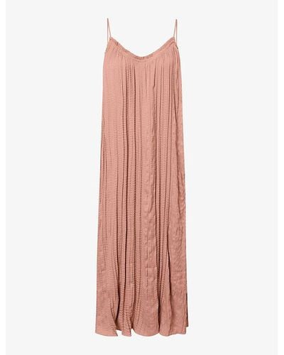 Twist & Tango Summer Textured-weave Recycled-polyester Maxi Dress - Pink