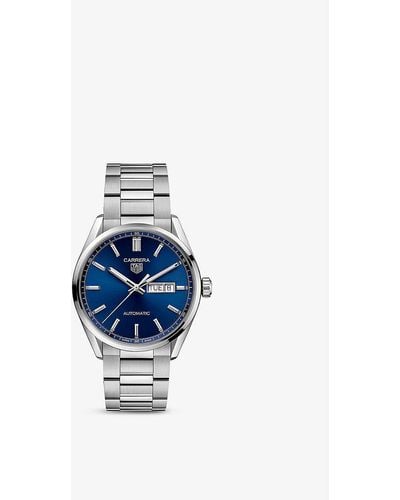 Tag Heuer Wbn2012.ba0640 Carrera Stainless Steel Automatic Watch - Blue