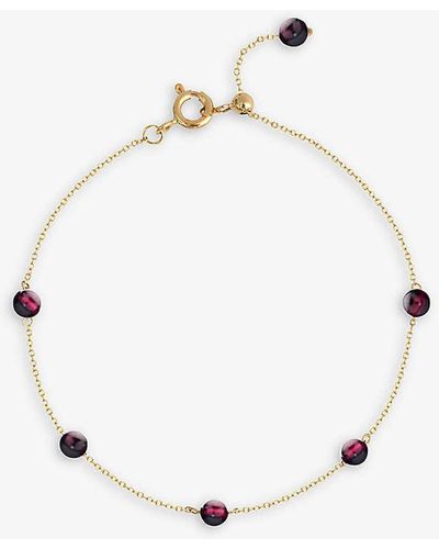 The Alkemistry Boba 18ct Yellow-gold And Garnet Chain Bracelet - White
