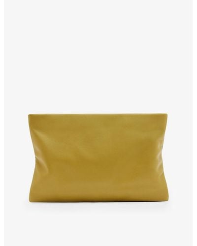 AllSaints Bettina Branded-hardware Leather Clutch - Multicolor