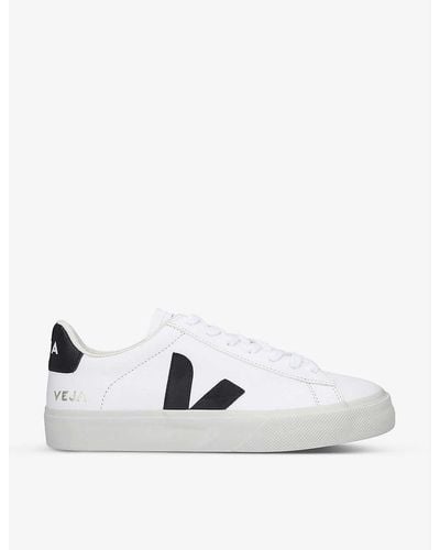 Veja Campo Leather And Suede Low-top Trainers - White