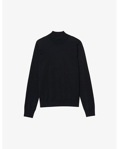 Sandro Turtleneck Wool Sweater - Black