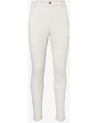 7 For All Mankind Travel Regular-fit Tapered Stretch-woven Trousers - White