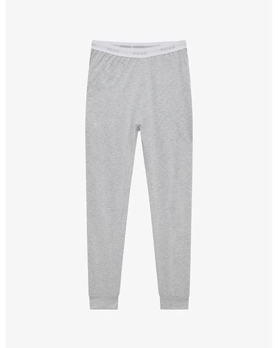 Reiss Cali Slim-fit Tapered-leg Wool-blend jogging Botto - Grey
