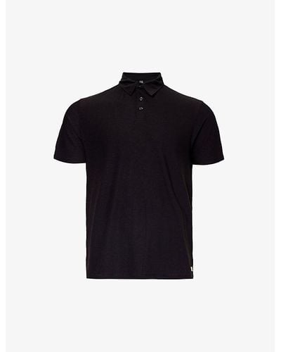 Vuori Strato Tech Brand-patch Stretch-jersey Polo Shirt - Black
