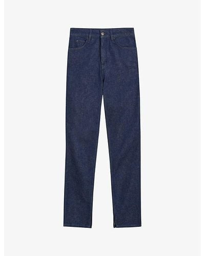 Ted Baker Ebera Slim-fit Mid-rise Stretch-organic Cotton Jeans - Blue
