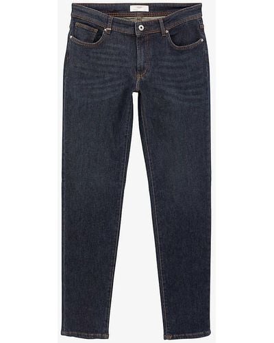 IKKS Slim-fit Straight-leg Stretch-denim Jeans - Blue