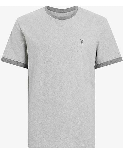 AllSaints Harris Relaxed-fit Organic-cotton T-shirt - Grey
