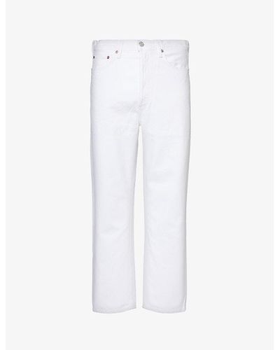 Agolde 90s Straight-leg Mid-rise Organic-cotton Denim Jeans - White