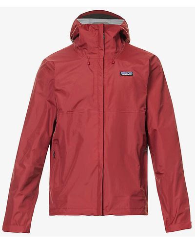 Patagonia Torrentshell 3l Brand-patch Regular-fit Recycled-nylon Hooded Jacket - Red