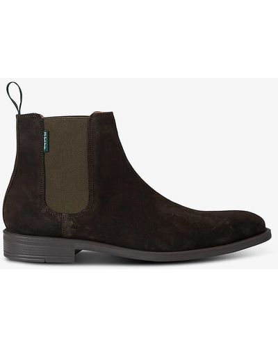 Paul Smith Cedric Panelled Suede Chelsea Boots - Black