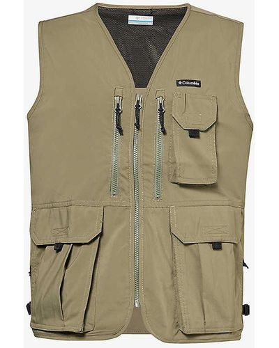 Columbia Silver Ridge Brand-patch Recycled-polyester Gilet - Green