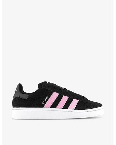 adidas Campus 00s Brand-stripe Low-top Suede Trainers - Black