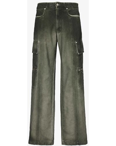 1017 ALYX 9SM Overdyed Relaxed-fit Cotton-canvas Trousers - Green