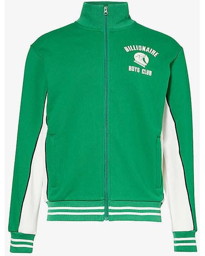 BBCICECREAM Logo-print Funnel-neck Cotton-jersey Sweatshirt Xx - Green