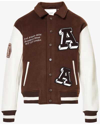 Axel Arigato Illusion Brand-patch Wool-blend Jacket - Brown