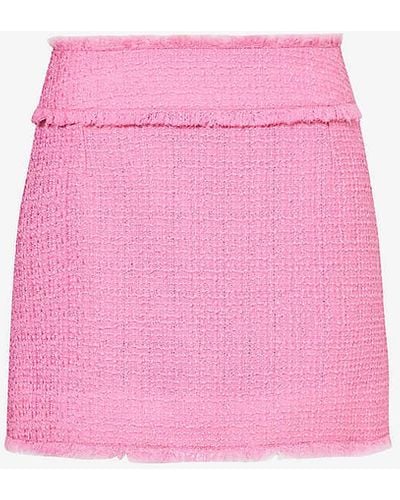 Dolce & Gabbana Rachel Mid-rise Tweed Mini Skirt - Pink