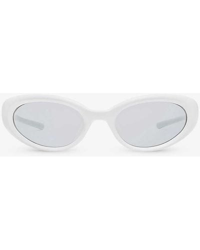 Gentle Monster Gelati W3 Oval-frame Acetate Sunglasses - White
