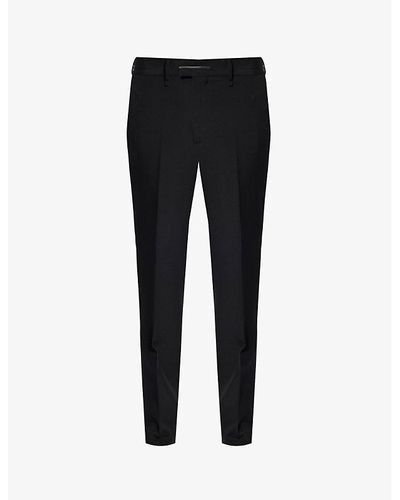 Givenchy Formal Slip-pocket Tapered-leg Slim-fit Wool Pants - Black