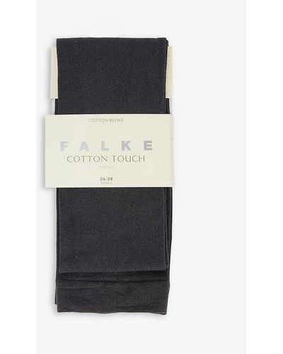 FALKE Cotton Touch Opaque Stretch-woven Tights - Black