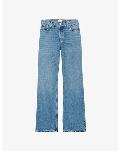 Claudie Pierlot Planete Straight-leg Mid-rise Jeans - Blue