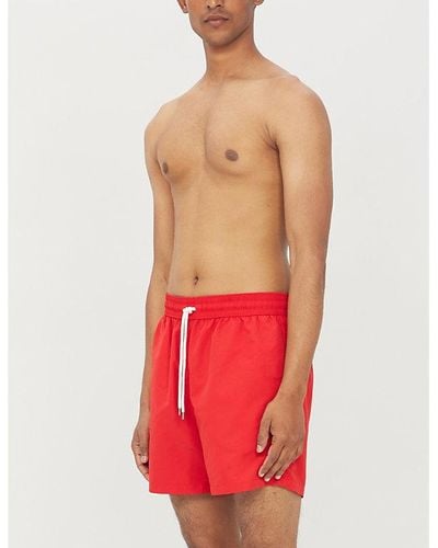 Polo Ralph Lauren Mens Rl2000 Red Traveler Logo-embroidered Swim Shorts S