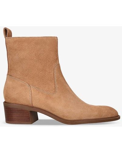Dolce Vita Bili Panelled Suede Heeled Ankle Boots - Brown