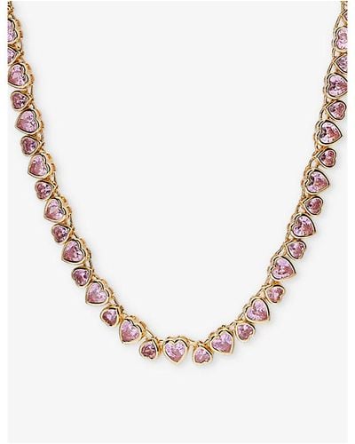 Crystal Haze Jewelry Sweetheart 18ct Yellow Gold-plated Brass And Cubic Zirconia Necklace - Metallic