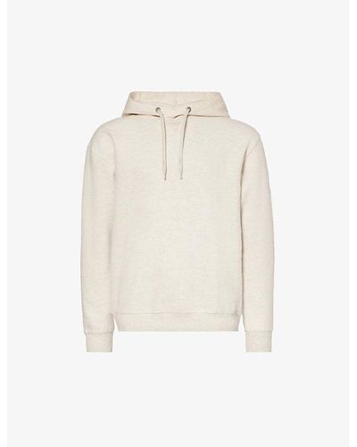 IKKS Contrast-hood Relaxed-fit Cotton-jersey Hoody - White